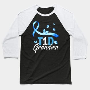 T1D Grandma T-Shirt Type 1 Diabetes Awareness Gift Baseball T-Shirt